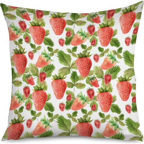 Housse de Coussin Motif Fraise Cute (1/5)