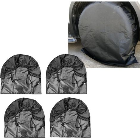 4 housses de pneus imperméables et résistantes aux UV pour camping-cars et camions (pneus de 27 à 29 pouces) (1/5)