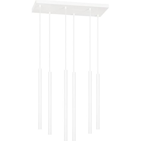 Suspension Emibig Selter 6 blanche métal 6xG9 H120cm (1/5)