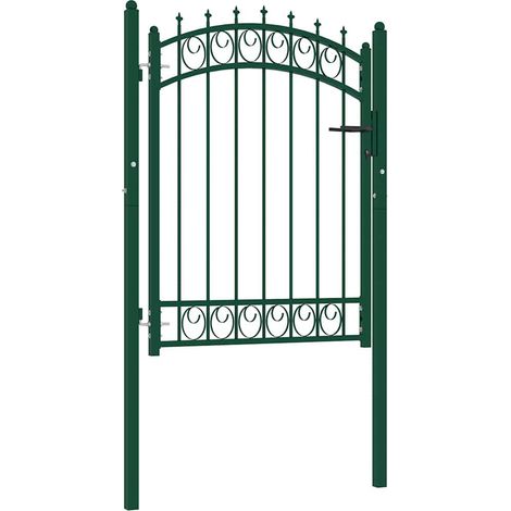 vidaXL Portes de clôture EMMEN 100 x 125 cm Vert Verrouillable (1/5)