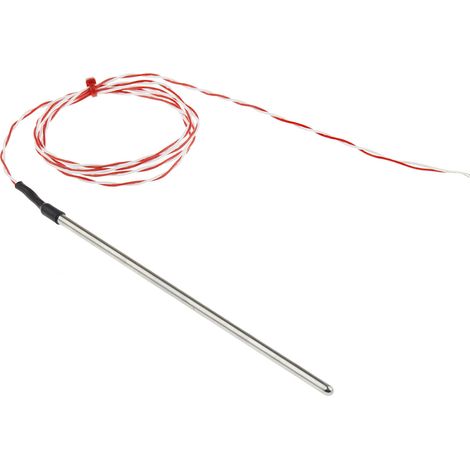 Capteur RTD PT1000 RS PRO, Ø 4mm, L.150mm + 1m, +200°C max, Câble ( Prix pour 1 ) (1/3)