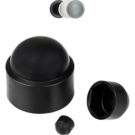 Sechskant Schutzkappen M10 (Schlüsselweite 17) Abdeckkappen für Schrauben Anthrazit aus Kunststoff Langlebige Abdeckkappen für Muttern & Schraubenkopf Schraubenabdeckung Anthrazit 10 Stück (1/2)