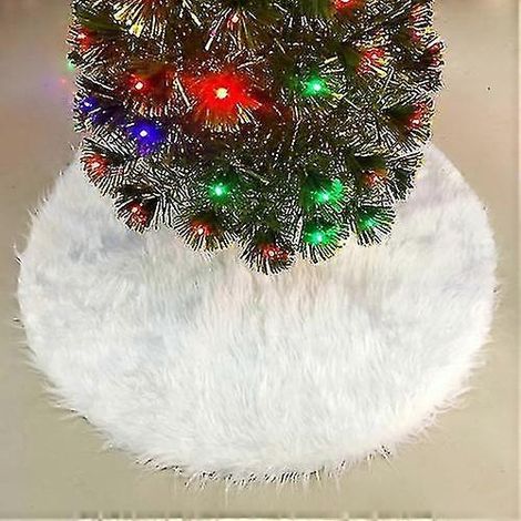 Plüsch-Weihnachtsbaumschmuck, weiß, rund, Durchmesser: 122 cm