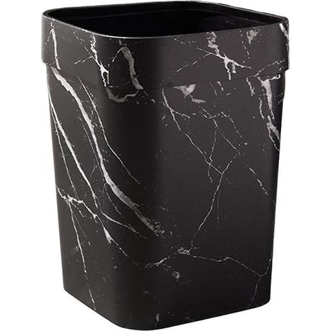 Poubelle à grains réutilisable pour salon, style ferme, carrée noire (1/5)