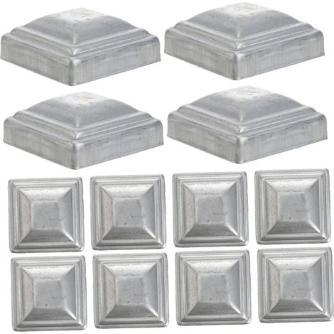 Lot De 12 Capuchon De Poteau De Clôture Carré 5.00 X 5.00 X 2.00 Cm Cache Poteau 5X5 Pour Bois Et Garde-Corps Couverture De Fer À La Balustrade Protection Pour Barrière Et Main Courante (1/5)
