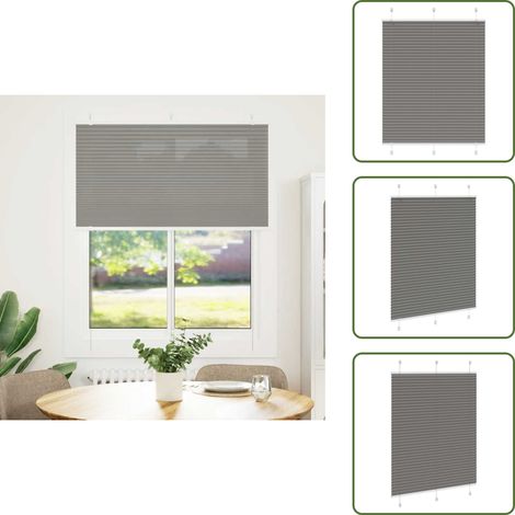 Plissee Anthrazit 105x100 cm Stoffbreite 104,4 cm Polyester - Plissee - Plissees - Faltrollo - Jalousie (1/5)