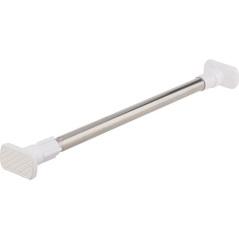 Barre de douche télescopique, tringle de longueur moyenne en acier inoxydable, sans trous, tringles à rideaux, rails de placard, tringles à rideaux de douche modernes (50-80 cm) (1/4)