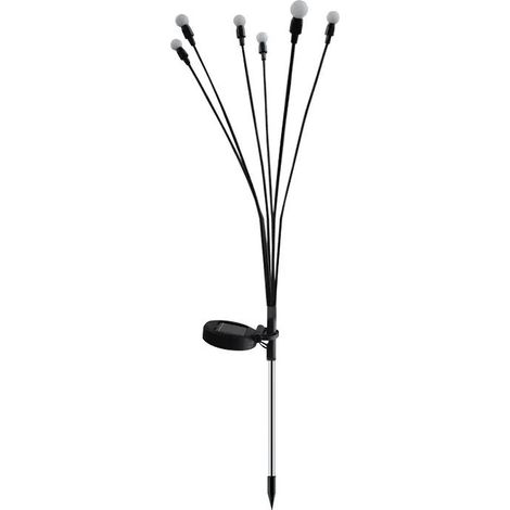 Lampes solaires LED à 10 LED, couleurs chaudes, pour jardin, nouvelle version, idéales pour décorer votre terrasse. Câble en fer très élastique et socle stable. (1/5)