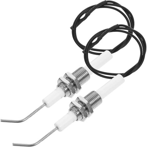 Aiguilles d'allumage en céramique pour barbecues, adaptées à l'allumage des barbecues, kit de remplacement par 2 pour barbecues à gaz. (1/5)