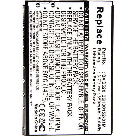 NX - Batterie téléphone, smartphone, GSM 3.7V 1350mAh - 35H00152-04M35H00152-05MBTR6350BTR6350B (1/4)