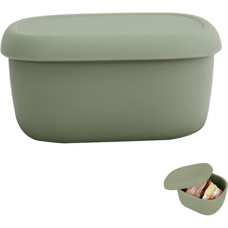 Boîte à bento en silicone - Vert sauge - Petite