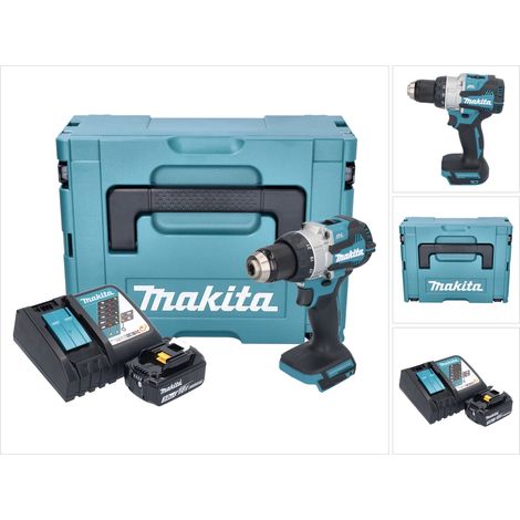 Taladro atornillador a batería Makita DDF 489 RF1J 18 V 73 Nm sin escobillas + 1x batería recargable 3,0 Ah + cargador + Makpac