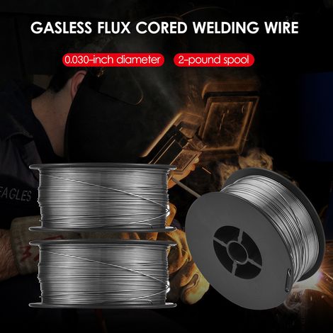 [JAMAIS UTILISÉ]Bobine de fil fourré sans gaz de 0,03 pouce (3 kg / 6,61 lb) - Fil de soudage fourré auto-protégé 0,8 mm (3 pièces de 1 kg)