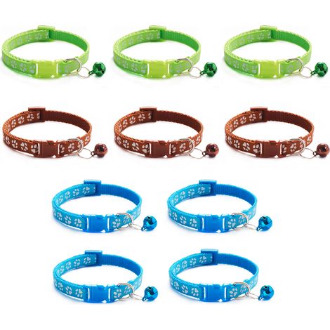 Collier Chiot - Nylon Souple Réglable - Identification Portée Chiots - Lot De 10 (1/5)