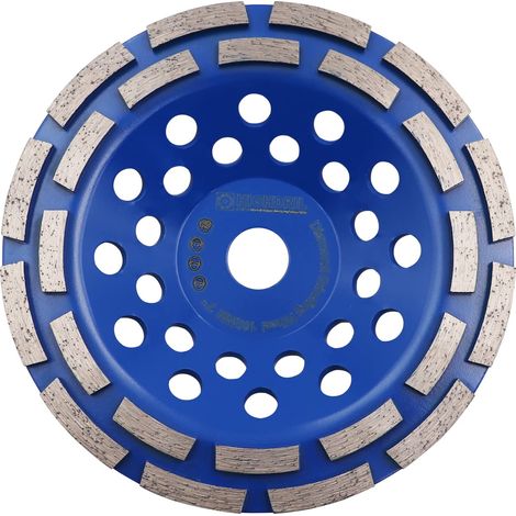 Disque Diamant Meuleuse 180mm - Double Rangée Meule pour Ponçage et Polissage du Béton Maçonnerie Granit Marbre Pierre Naturelle (1/5)