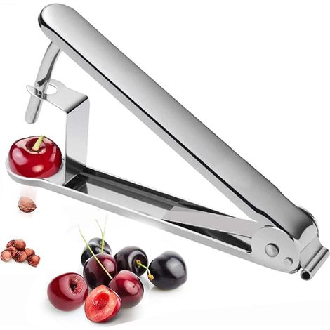 Dénoyauteur Manuel en Acier Inoxydable Multifonction pour Cerises, Jujubes, Prunes et Autres Fruits (1/5)