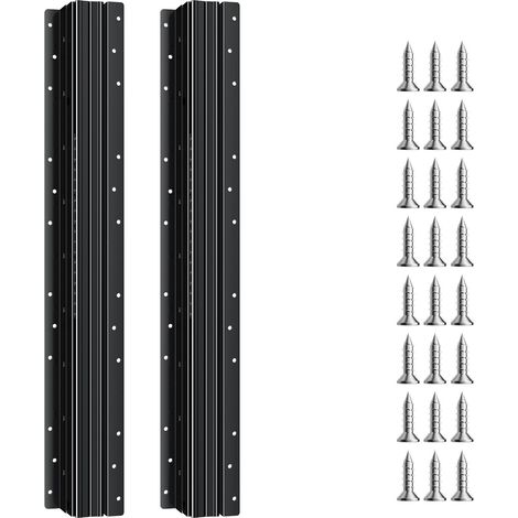 Glissières de tiroir sous montage, 60 cm, extension complète à billes, capacité 118 kg, rails robustes pour armoire, noir. (1/5)
