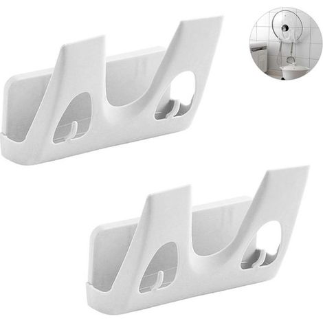Soporte de plástico de 2 piezas para tapas de ollas - Apto para tapas de ollas, cucharas y espátulas - Blanco (1/5)