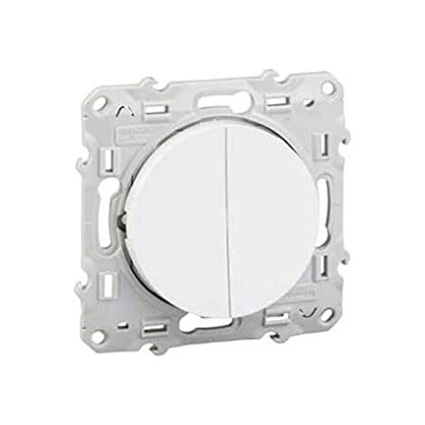 Schneider Electric Odace S520273 Interruptor doble con luz blanco