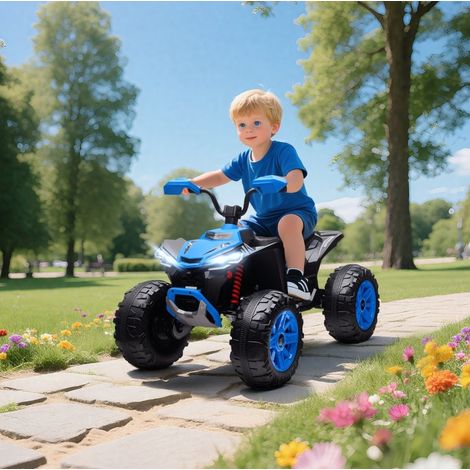 Quad elettrico per bambini 24 V, 2 motori, 6,5 km/h, blu HAVRYA (1/3)