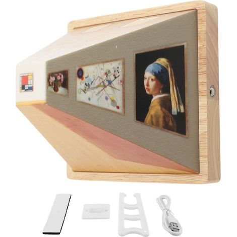 Veilleuse visuelle 3D à œil nu, idée fausse optique, lámpara de arte mural, USB, decorativa, sin punta, galería de pintura LED (1/5)