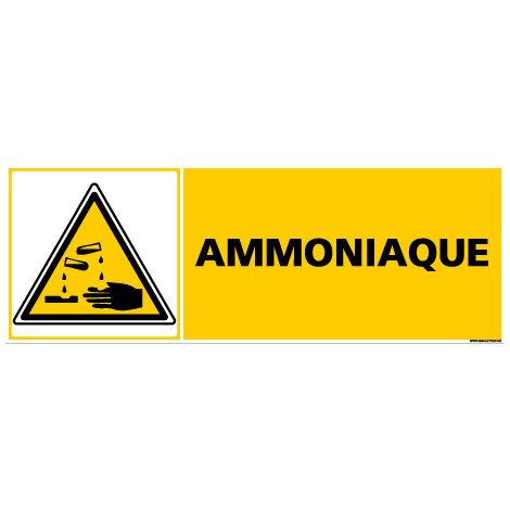 Panneau AMMONIAQUE (C0256) - Adhésif - 210 x 75 mm