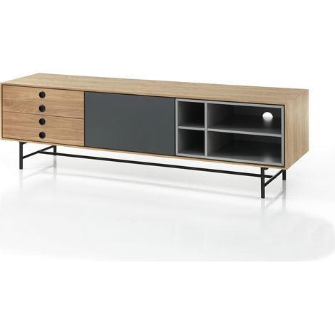Madia porta TV effetto legno finitura rovere cm. L.170 P.40 H.51