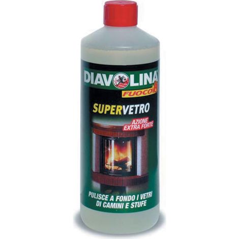 Diavolina Supervetro recharge 1 litre de nettoyant pour vitres pour poeles et chemine'es