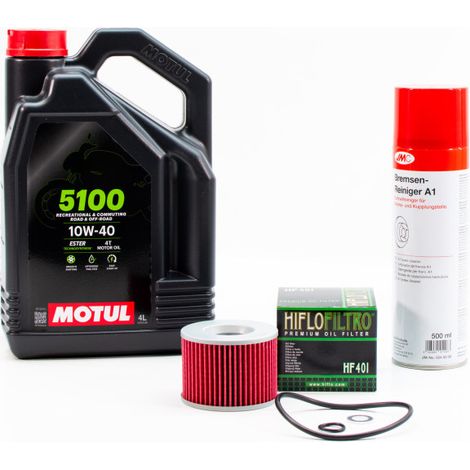 Kit Entretien Vidange Standard pour HONDA CBX 1000 de 1979 à 1983 - MOTUL 5100 10W40 4L