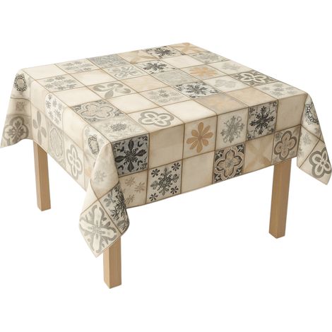 Rotolo tovaglia decorativa in PVC – modello mosaico naturale Materiale: PVC con supporto tessile (45 g/m²)  Dimensioni rotolo: 1,37 × 20 m Breckner Germany (1/5)