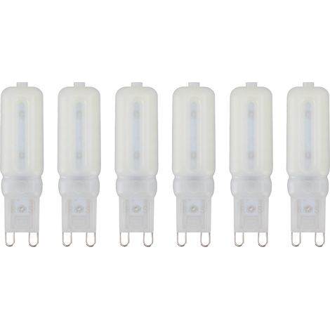 Dimmable G9 bulb, Eye protection, 32 LEDs, 7W, small bulbs for chandeliers and ceiling lights, 6 pieces, warm white, 220V (1/5)