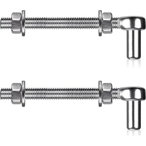 Gartentorscharniere aus Edelstahl M16 x 150 mm, 2er-Pack, Türscharniere aus Edelstahl 304 mit J-Bolzenhaken. (1/5)