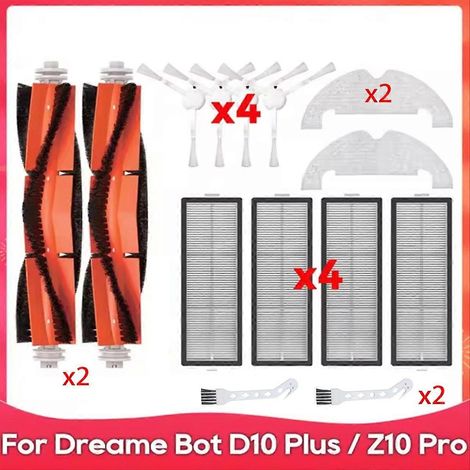 Pour Z10 Pro / L10 Plus accessoires de balayeuse brosse principale, brosse latérale filtre chiffon remplacement brosse (1/5)