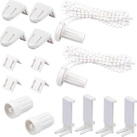 Juego de 16 piezas: cabezal de cortina de 17 mm, controlador de rodillo, accesorios para cortinas (incluye 2 accesorios Mirabead). (1/2)
