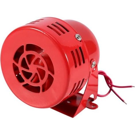 Fydun Ultra compact 12V voiture électrique camion moto conduit raid aérien sirène klaxon alarme fort 50s rouge (1/4)