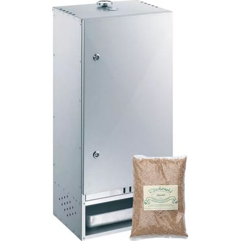 Fumoir Peetz Acier Aluminé porte à charnières - L 39 x P 28 x H 85 cm (1/4)