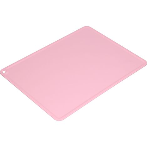 Tapis de table en silicone imperméable antidérapant, protection thermique pour écolier, 41x31x1cm, rose foncé, set de 1 pièce (1/5)