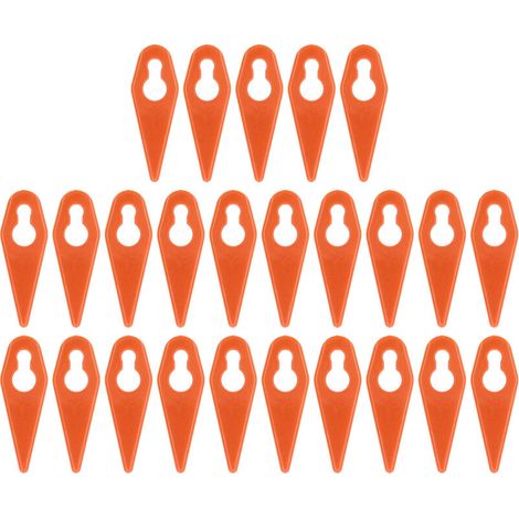 Rosvola Kunststoff-Schneidmesser für Rasenmäher, Rasenmäher-Ersatzteile, Orange, 25 Stück. (1/5)