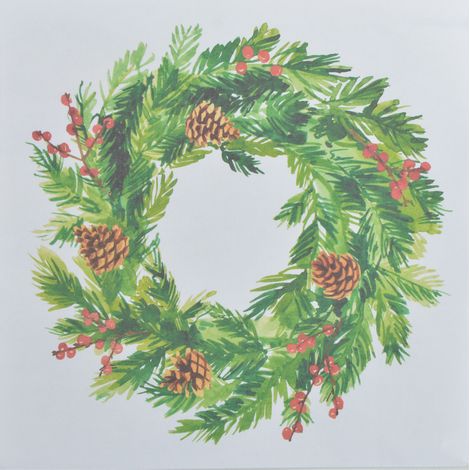 20 serviettes en papier Couronne de pin