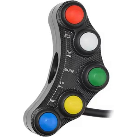 Bouton de guidon étanche pour moto, bouton multifonction 7 en 1 pour commande marche/arrêt (1/5)