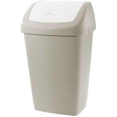 Tontarelli 8101384ACE Aurora Pattumiera con Coperchio Basculante 25 L colore Tortora