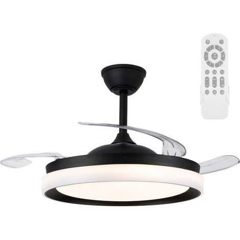 Ventilador LED con aspas retráctiles Nestera Eco Negro CCT Dim (45W) (1/5)