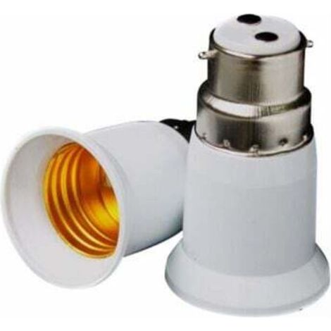 4x LED socket adapter - B22 to E27 socket converter - Bayonet base lamp holder adapter for LED bulbs