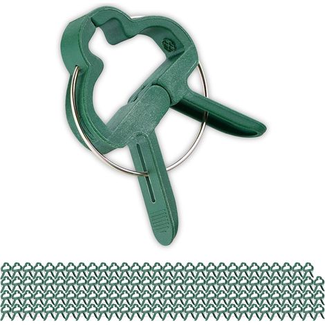 Lot de 120 clips pour plantes, 4,5 x 6 cm, clips pour plants de tomates, usage jardinage, verts (1/5)