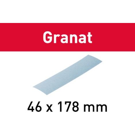 Festool 46x178 P80 GR/10 204277 Carta abrasiva a mano Dimensione dei grani 80 (L x L) 46 mm x 178 mm 10 pz. (1/2)