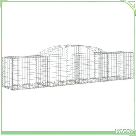 Panier de gabion arqué - FAFEICY - 153513 - 300x50x60/80 cm - Fer galvanisé - Fil 3,5 mm (1/4)