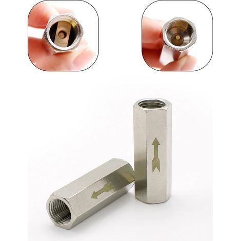 válvulas antirretorno hexagonales de 1/8", válvulas antirretorno unidireccionales, para tanques de presión de calderas. (1/5)