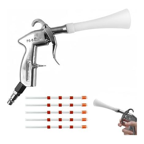 Soufflette Air Comprimé, 6-9,2 Bars Accessoire Compresseur à Air, Pistolet de Nettoyage Voiture, Livré Avec 5 Pièces Durites, Pistolet de Nettoyage à Air Comprimé, pour le Nettoyage des Voitures (1/5)
