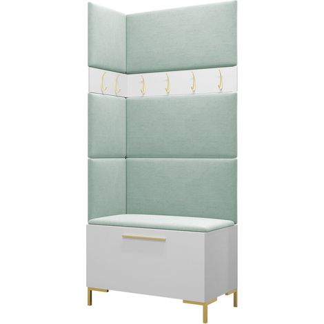 Conjunto para recibidor Nomal IV, Manila 11, 196x84x46cm, Aglomerado laminado, Tapiz, Montada en la pared, Colocada (1/5)
