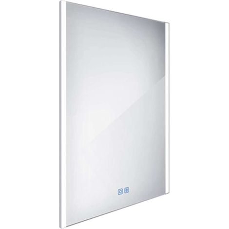 Nimco - Miroir avec éclairage LED, 60x80 cm, touches tactiles, aluminium ZP 11002VX (1/5)